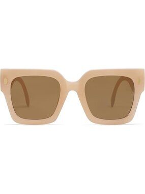 Women's Brown Vintage Oversized Square Luxury Sunglasses UV400 Protection